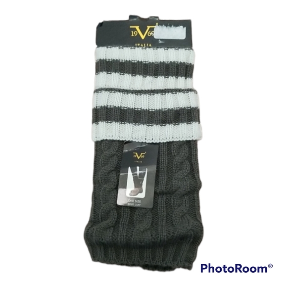 🎉🌟HOST PICK🎉🌟 boot cuff, cable knit, size, grey and white - Picture 2 of 4